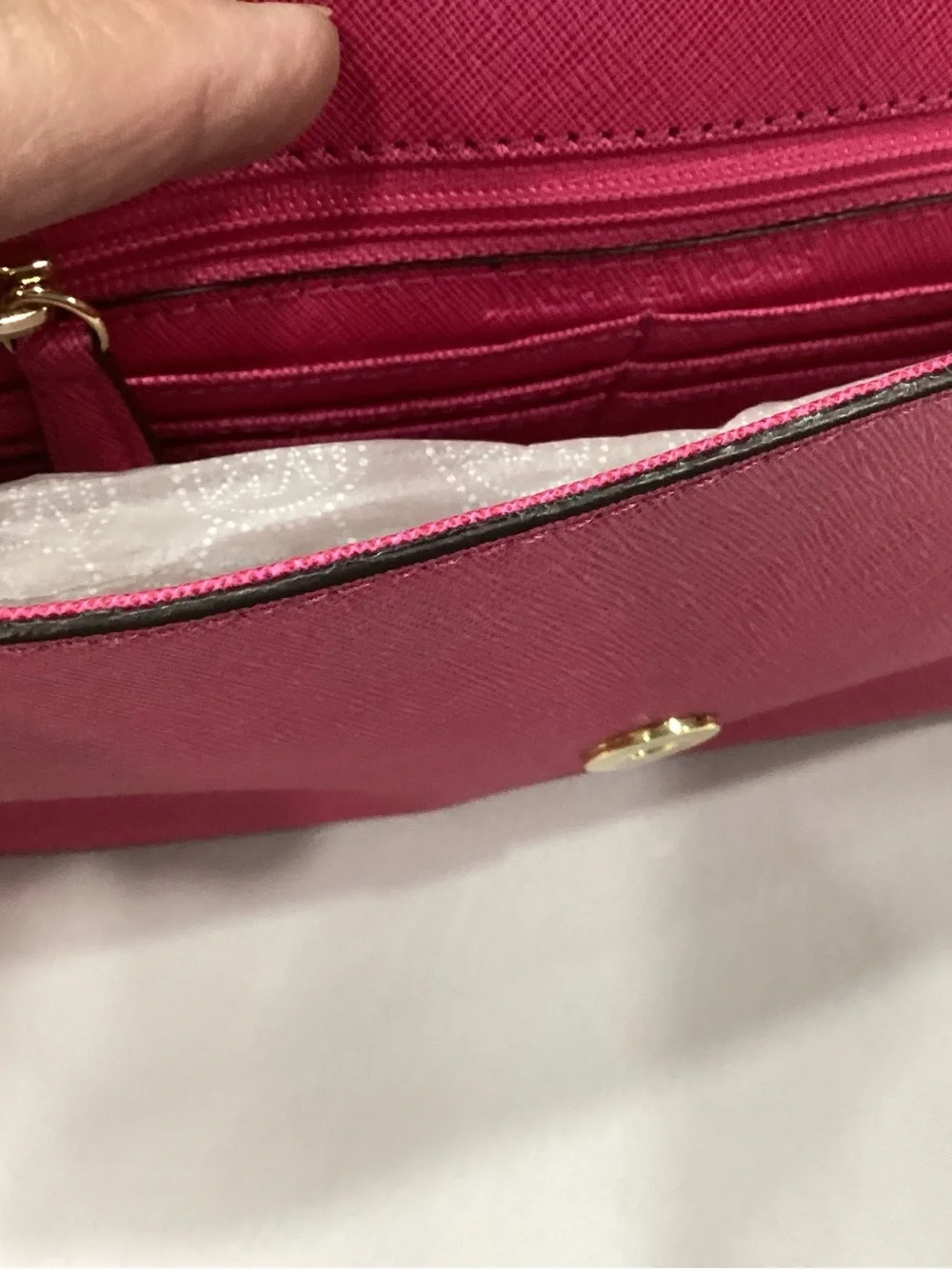 Michael Kors Colorblock Pink, Orange & Tan Saffiano Crossbody